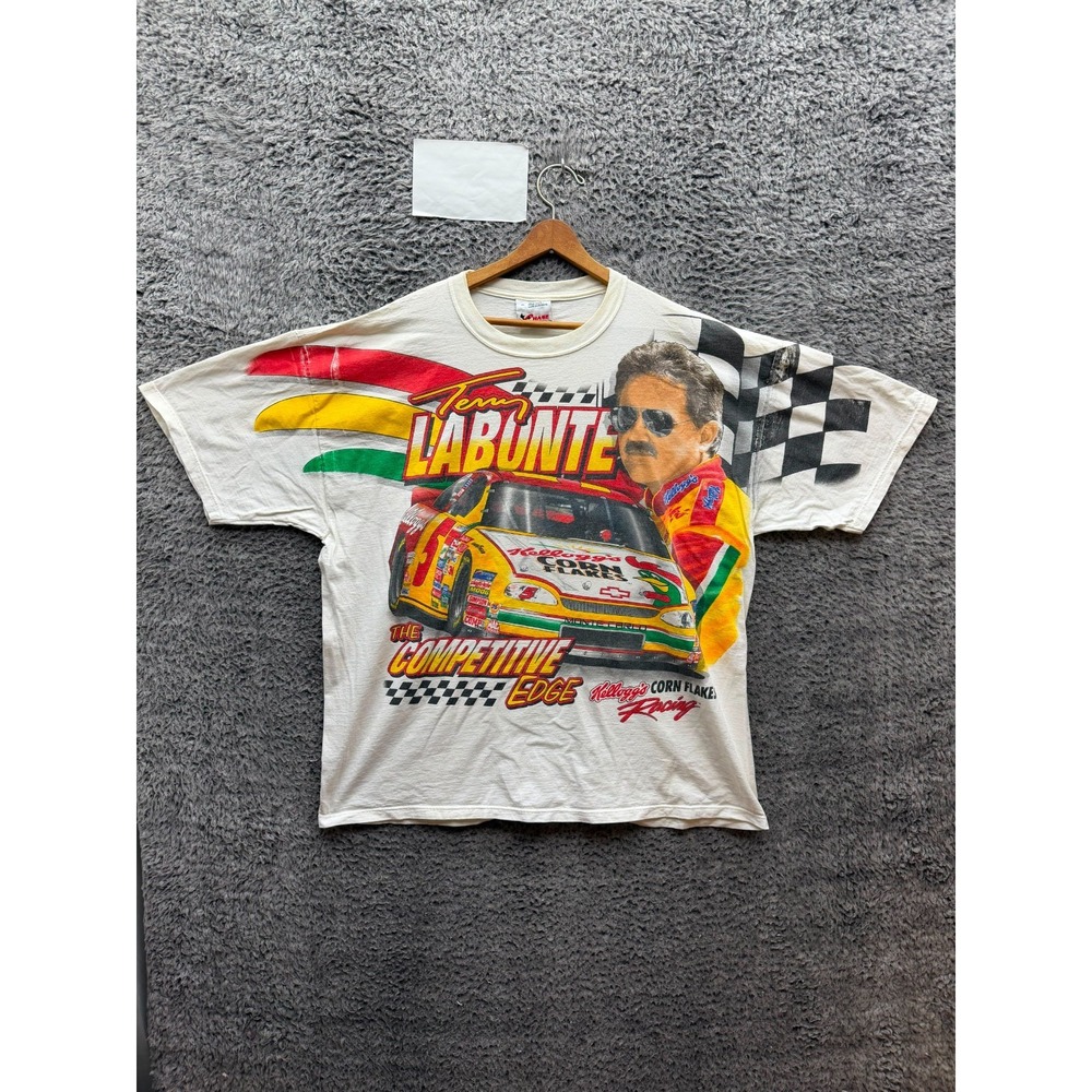 Vintage 1999 Nascar Terry Labonte Kellogg's Corn Flakes Racing T-Shirt Size XL